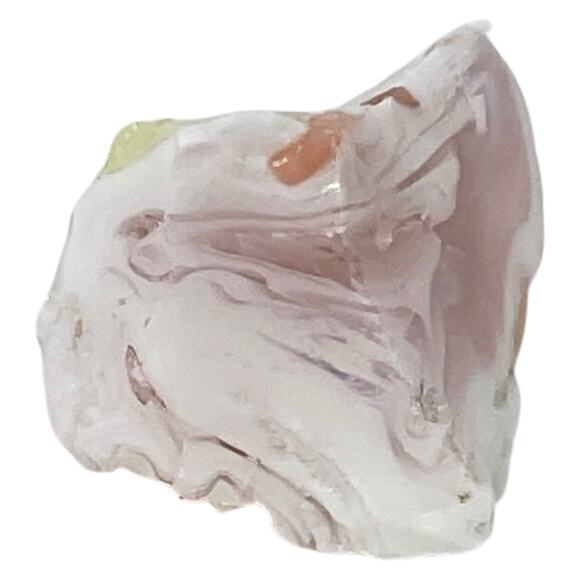 Milk Glass Pink Swirl Art Glass Cullet Glowing Uranium Manganese Slag #5GM53 - Picture 7 of 8